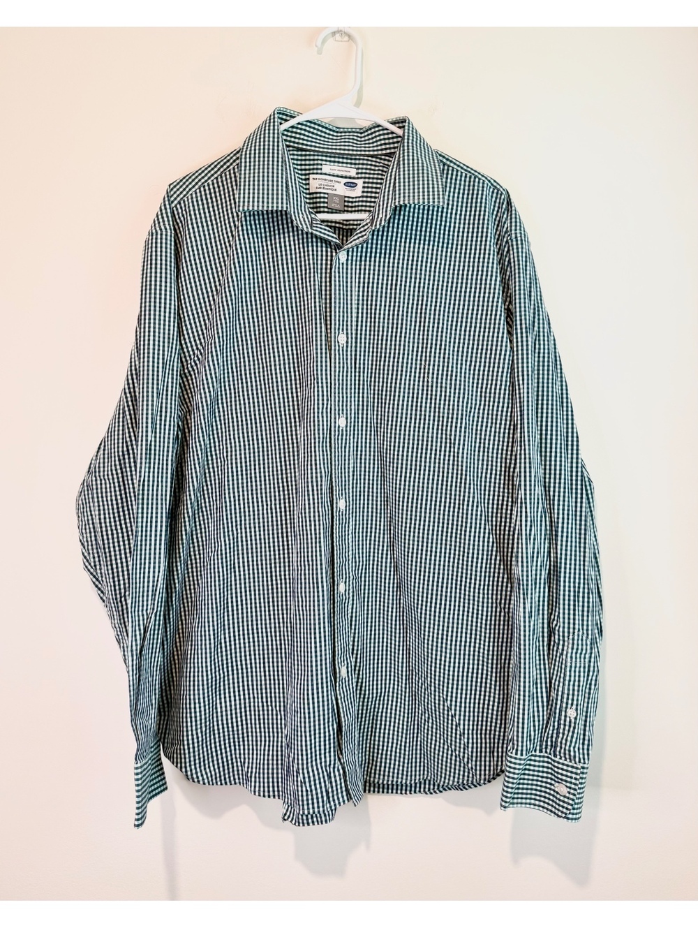 Old Navy Slim Fit XXL Blue Checkered Dress Shirt